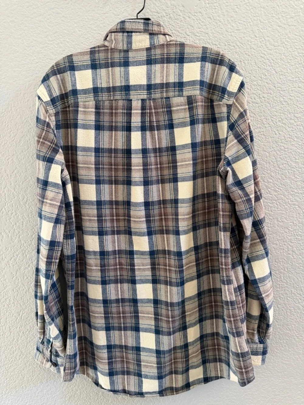 L.L.Bean Men’s Scotch Plaid Flannel Shirt Slightly Fitted Tall Large - Picture 7 of 8